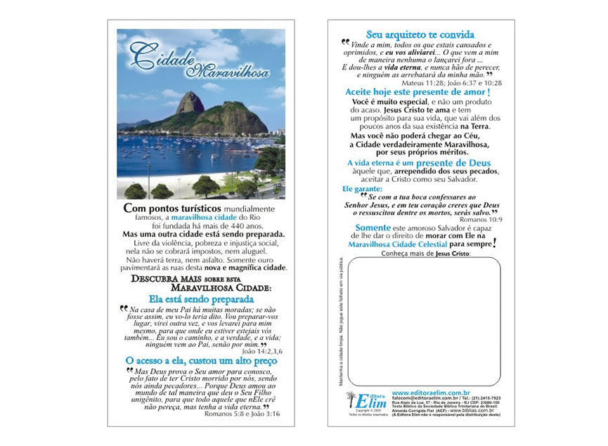 Cidade Maravilhosa - Milheiro - Simples - Personalizado - cód. 2003p - Leia a descrição...