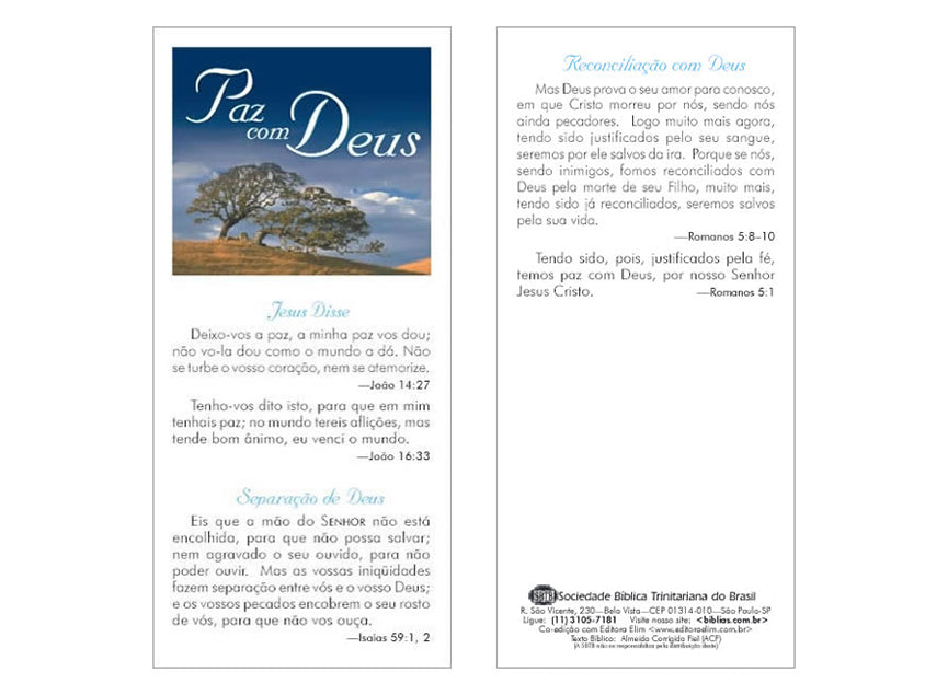 Paz com Deus - Milheiro - Simples - Sem personalização - cód. 2020